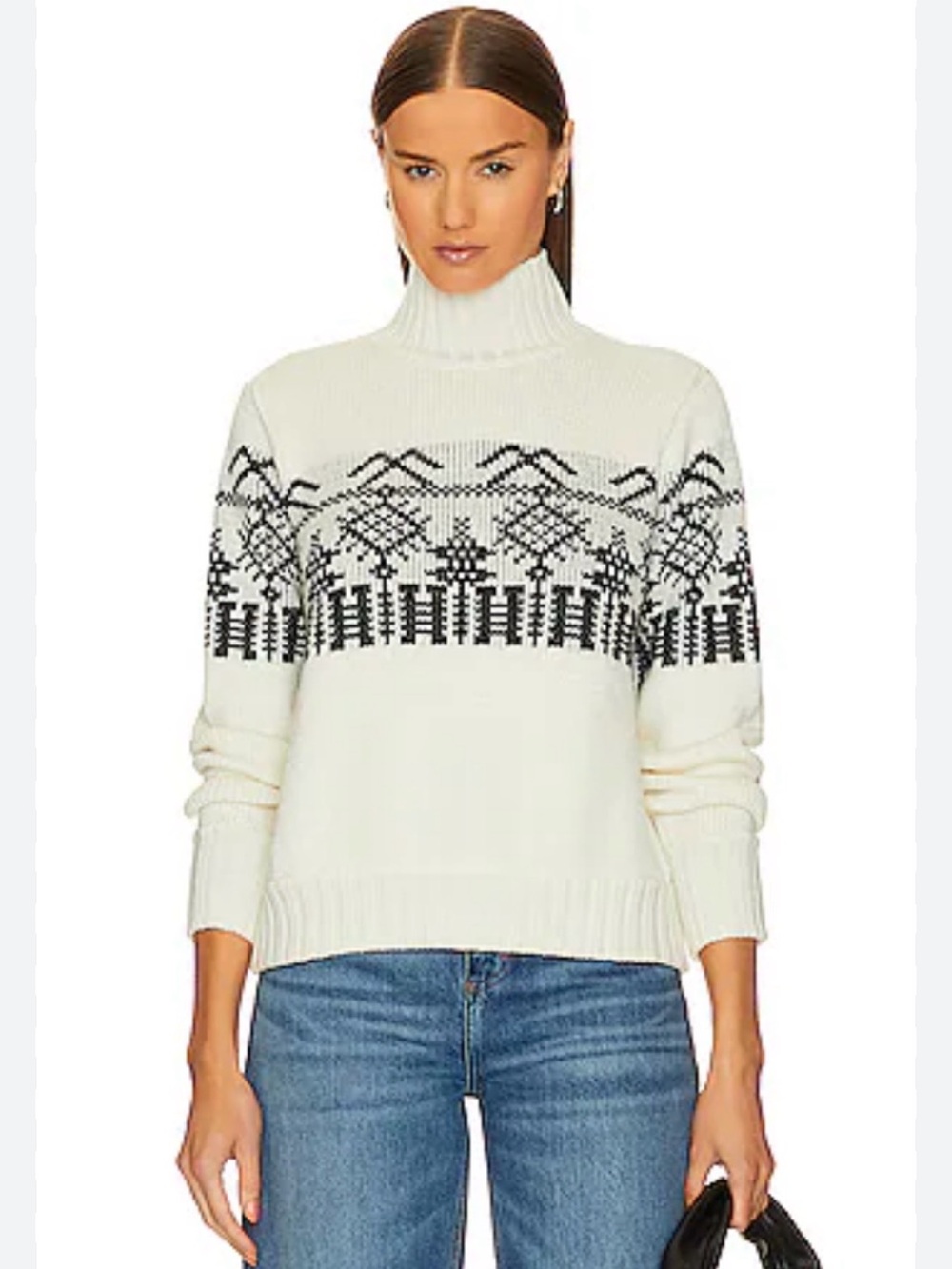 The Knotty Ones 100% extra fine  merino will Fair Isle sweater